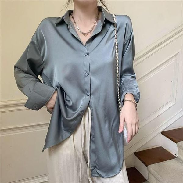 Những kiểu áo sơ mi sang chảnh - Áo sơ mi lụa