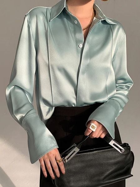 Những kiểu áo sơ mi sang chảnh - Chất liệu sang chảnh