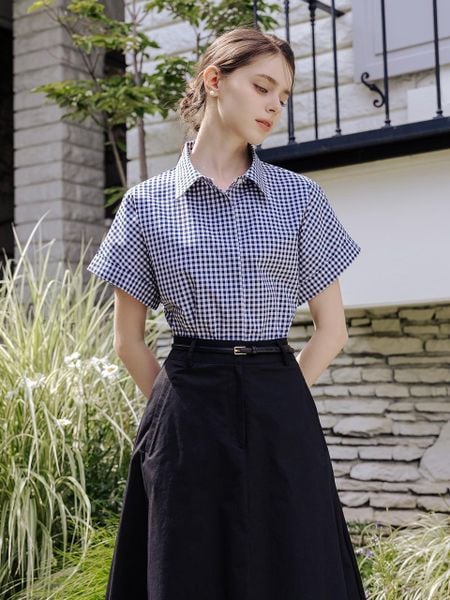 Những kiểu áo sơ mi sang chảnh - Áo sơ mi caro nhỏ