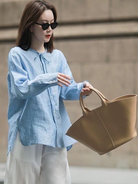 Những kiểu áo sơ mi sang chảnh - Áo sơ mi linen