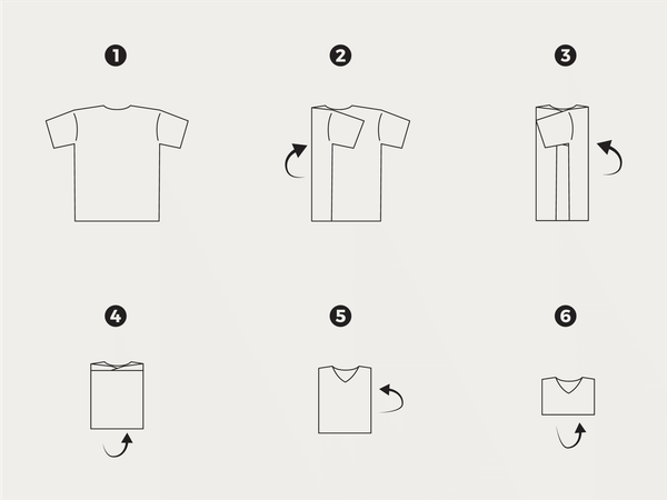 Gấp áo thun cổ tròn