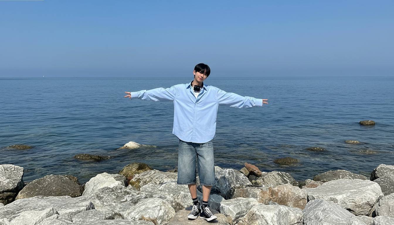 Áo sơ mi dễ nhìn già hơn khi phối lệch tỷ lệ hoặc chất liệu