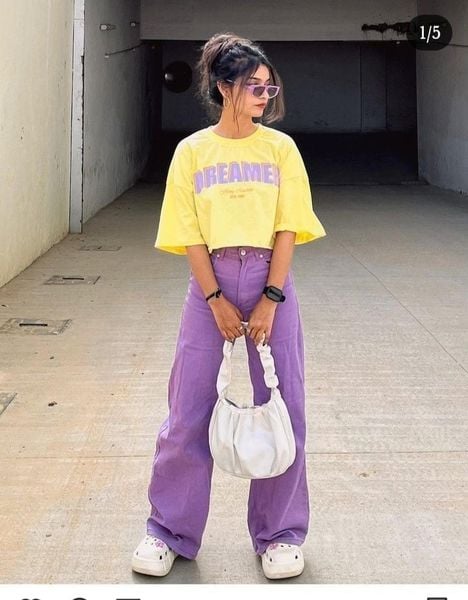 Tím nhạt - Vàng bơ