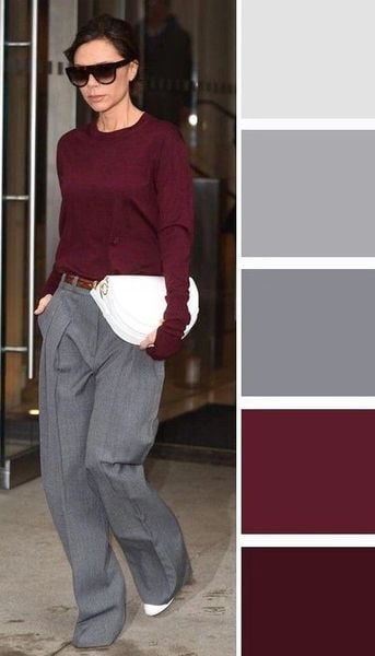 Đỏ rượu - Xám tro