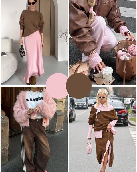 Hồng phấn - Nâu nhạt