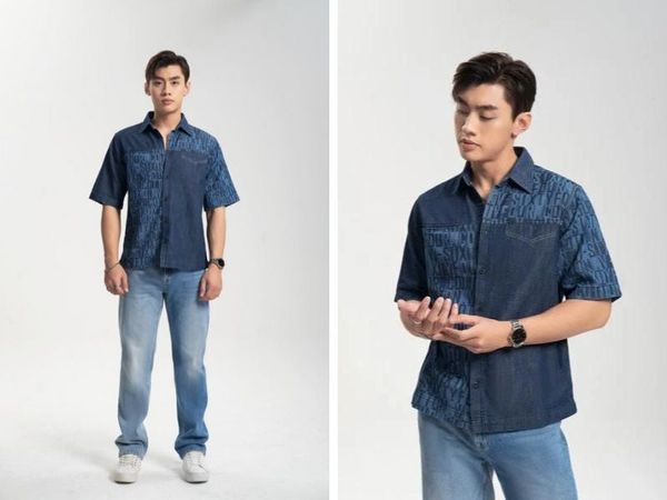 Quần cargo ống suông và áo thun