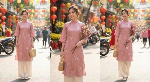 Set đồ đi chơi Tết cho nữ - Áo dài cách tân phối chân váy hoặc quần suông