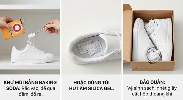 Cách giặt giày thể thao - Cách khử mùi và bảo quản giày