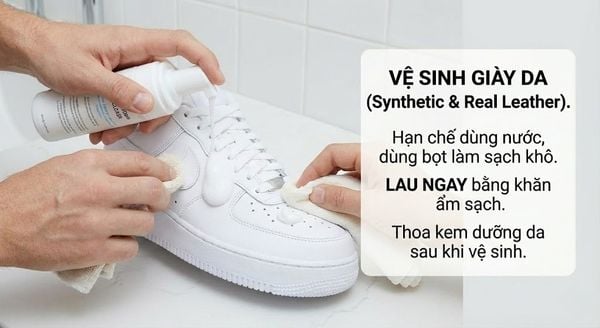 Cách giặt giày thể thao - Vệ sinh Giày Da