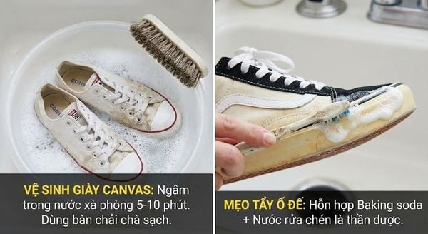 Cách giặt giày thể thao - Vệ sinh Giày Canvas