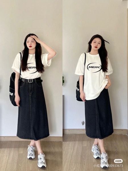 Lưu ý khi chọn giày phối với chân váy jean dài