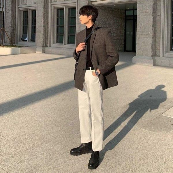 Đồ tết 2026 - áo thun trơn phối blazer nhẹ