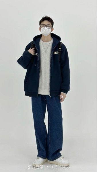 Đồ tết 2026 - overshirt phối áo thun và jeans