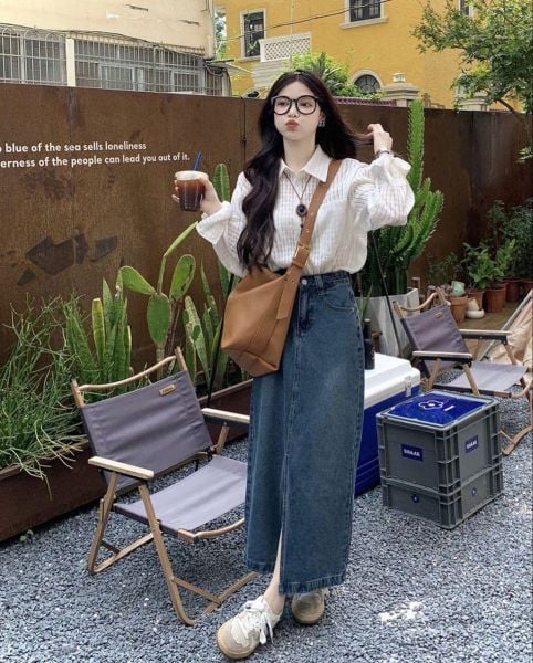 Công thức phối đồ với chân váy dài - Cần kiểm soát độ dài