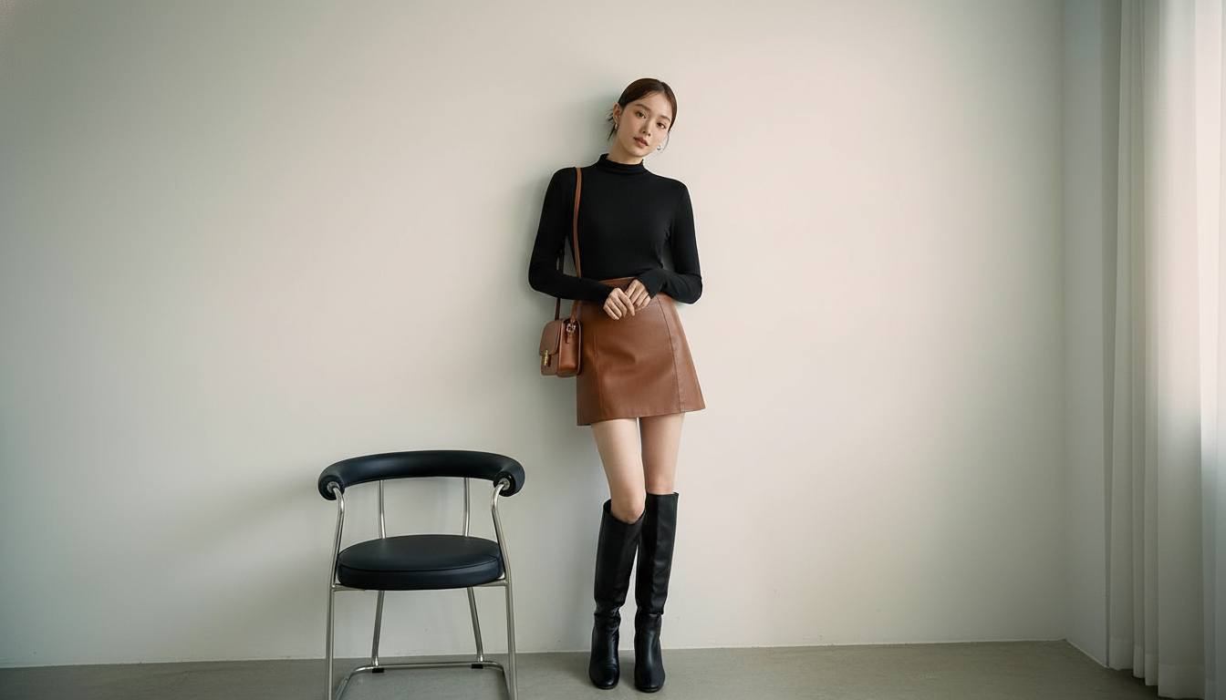 Phối đồ với chân váy ngắn cân đối tỷ lệ để outfit không bị gắt hay lệch