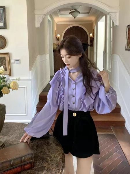 Màu tím phối với màu gì - đen