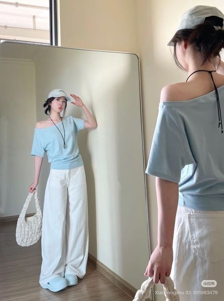 Xanh dương phối với màu gì - Trắng