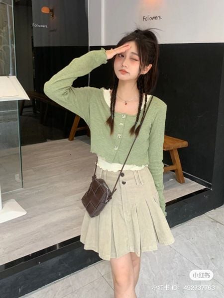 Xanh lá phối Ưu tiên chất liệu có độ rủ