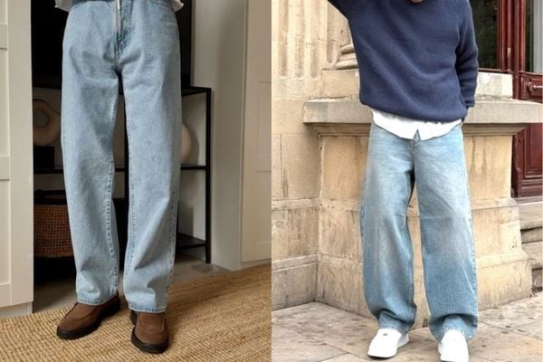 Quần ống suông đi với giày gì nam phân biệt