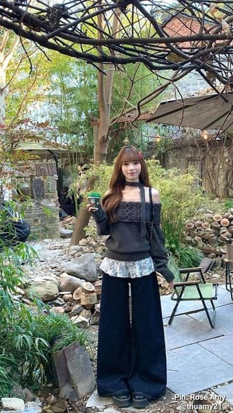 Cách phối đồ với quần ống rộng - Boots cổ thấp