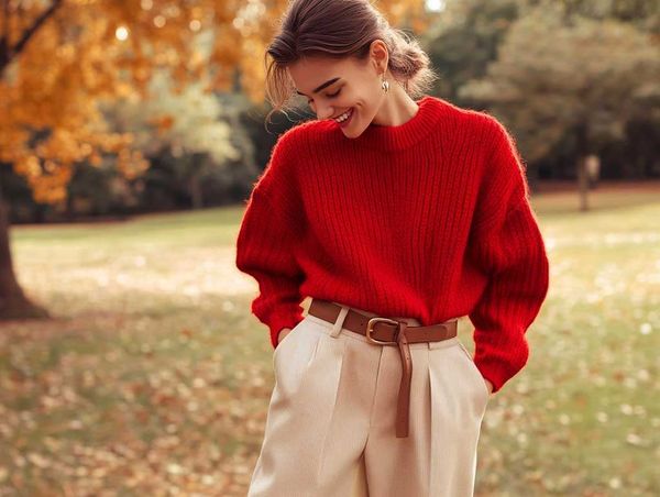 Màu đỏ và begie: đơn giản nhưng vẫn cuốn hút