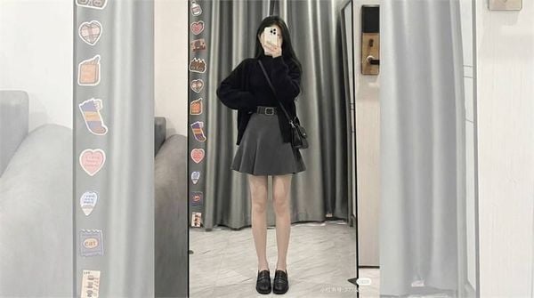 Phối đồ với chân váy chữ A ngắn - Khi muốn mặc mùa lạnh