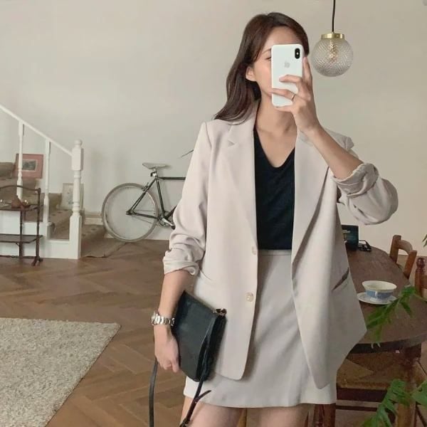 Set đồ đi chơi Tết cho nữ - Blazer phối quần tây hoặc chân váy