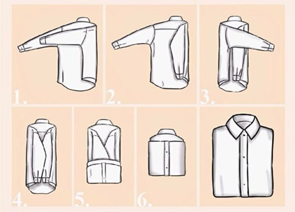 Gấp áo sơ mi không bị nhăn