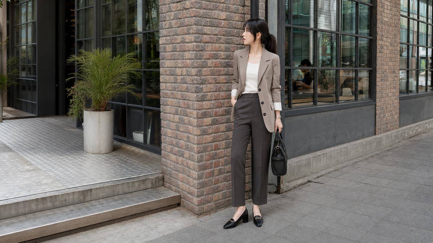 Phối đồ công sở đẹp hơn khi ưu tiên phom vừa người thay vì quá ôm hoặc quá rộng