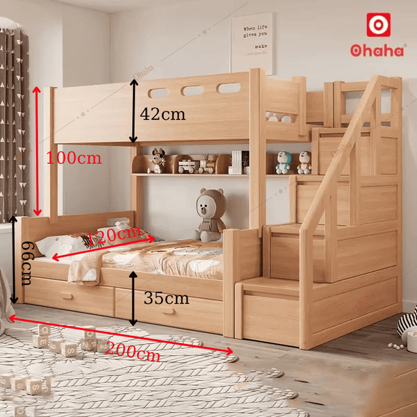 Kích thước giường tầng Ohaha an toàn cho trẻ em
