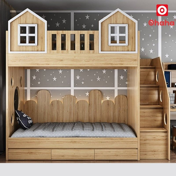 Giường tầng trẻ em gỗ công nghiệp hiện đại, xu hướng 2026