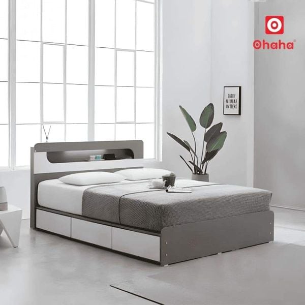 Giường ngủ phong cách Scandinavian tone lạnh đẹp mắt