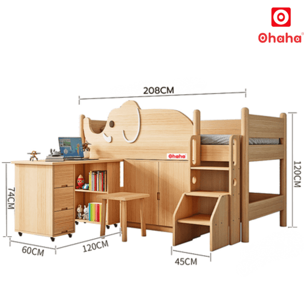Kích thước giường tầng tiêu chuẩn cho bé từ 3 - 6 tuổi