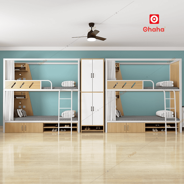 Giường tầng sắt có hộc kéo phù hợp cho kí túc xá & căn hộ cho thuê