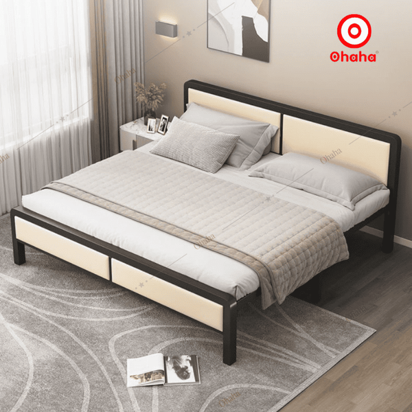 Giường sắt OHAHA - GS008 hiện đại dễ phối đồ