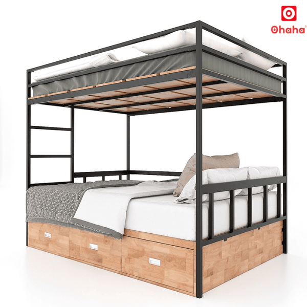 Giường tầng sắt bền đẹp, giá rẻ cho kí túc xá & căn hộ cho thuê