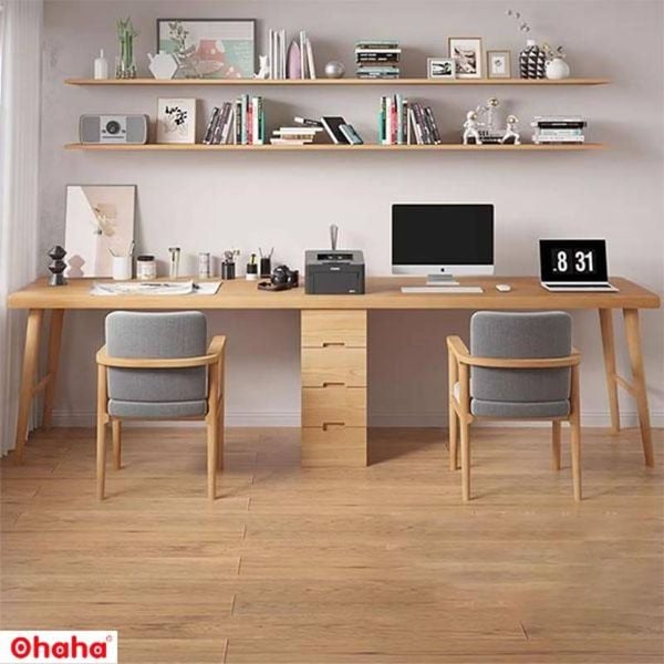 Bàn học đôi cho gia đình có 2 bé