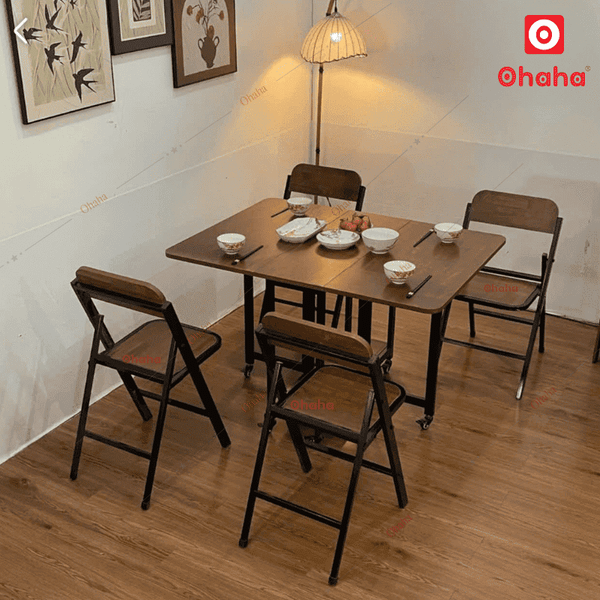Bàn ăn 4 ghế tiết kiệm diện tích phòng bếp
