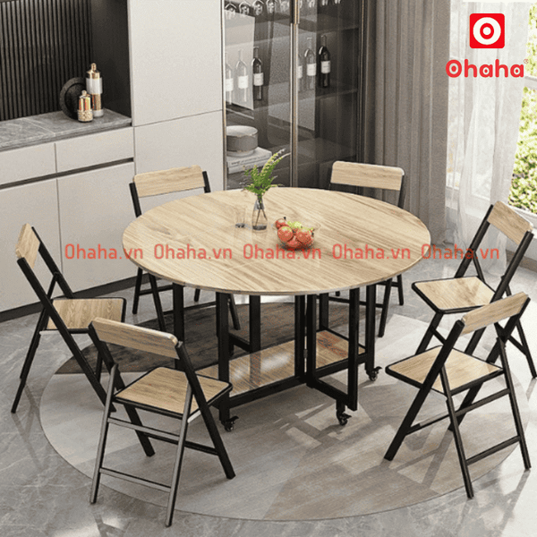 Bàn ăn tròn phù hợp cho gia đình