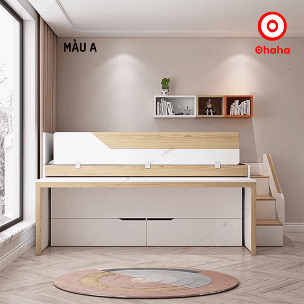 Giường tầng kết hợp bàn học phù hợp nhiều không gian và độ tuổi