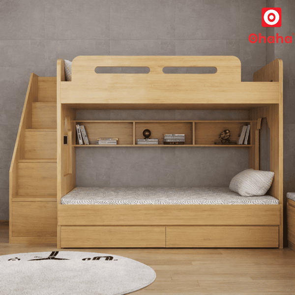 Giường tầng trẻ em gỗ công nghiệp MDF thiết kế hiện đại