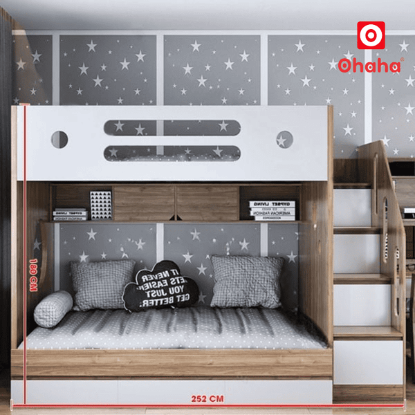 Kích thước giường tầng tiêu chuẩn cho bé từ 12 tuổi trở lên