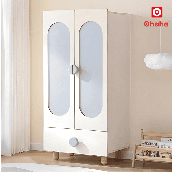 Tủ quần áo trẻ em thiết kế thông minh gồm nhiều ngăn tủ tiện lợi