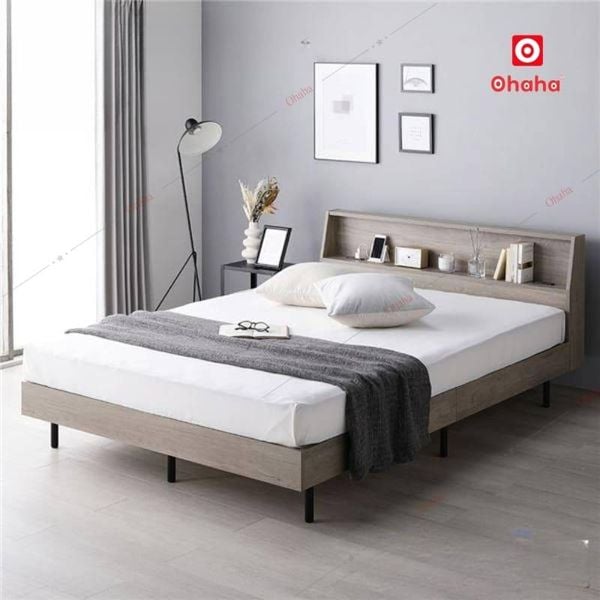 Giường ngủ có chân cao tiện lợi dễ dàng quét dọn