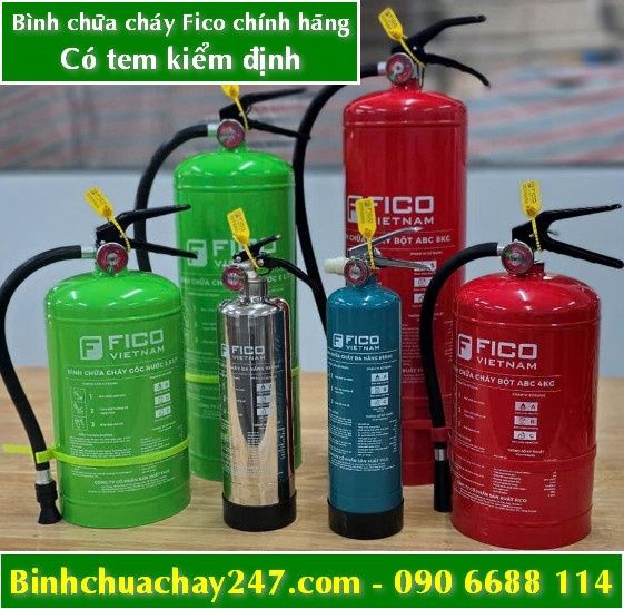 Bình chữa cháy Fico đủ loại cho Quý khách lựa chọn sản phẩm phù hợp nhu cầu