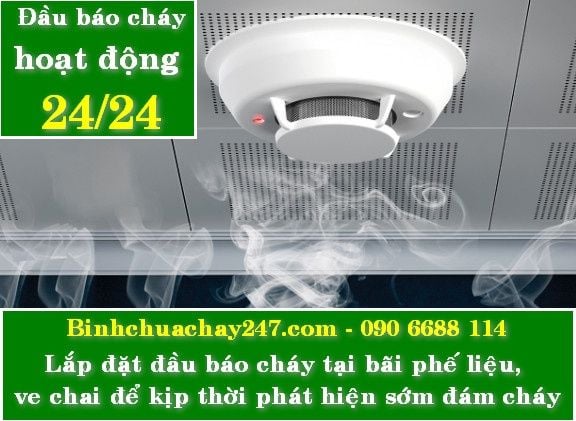 Đầu báo cháy hoạt động 24/24 giá rẻ, giá sỉ