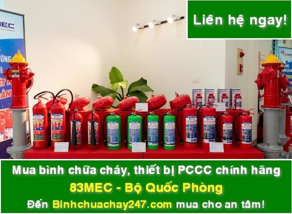 Bình chữa cháy 83MEC Bộ Quốc Phòng giá rẻ, giá sỉ tại tpHCM, có hóa đơn VAT đầy đủ