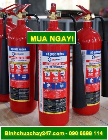 Bình chữa cháy KHÍ CO2 3KG VÀ 5KG 83MEC Bộ Quốc Phòng giá rẻ, giá sỉ tại tpHCM, có hóa đơn VAT đầy đủ