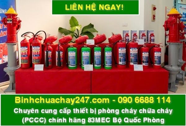 Các thiết bị phòng cháy chữa cháy chính hãng 83MEC Bộ Quốc Phòng đã có tại Binhchuachay247.com