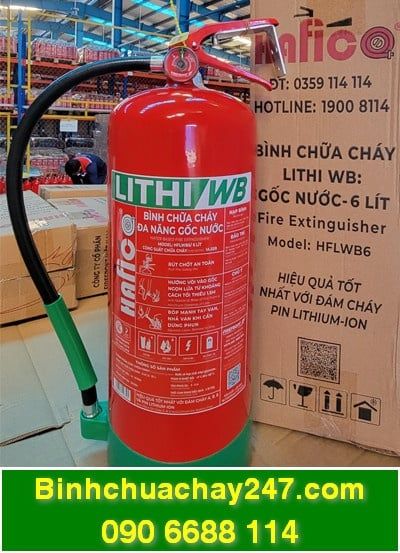 Bình chữa cháy đa năng gốc nước Hafico chuyên dùng chữa cháy đám cháy pin xe điện